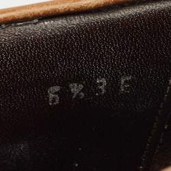 Salvatore Ferragamo Brown Leather Penny Loafers Size 40.5