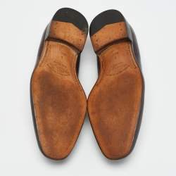 Salvatore Ferragamo Burgundy Leather Slip On Loafers Size 40
