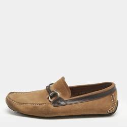 Salvatore Ferragamo Brown Suede Parigi Loafers Size 42.5 