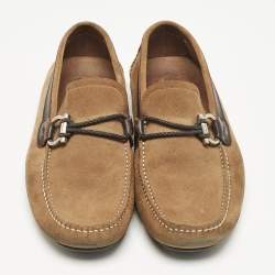 Salvatore Ferragamo Brown Suede Parigi Loafers Size 42.5 