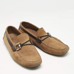 Salvatore Ferragamo Brown Suede Parigi Loafers Size 42.5 