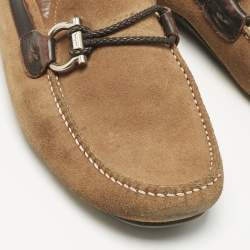 Salvatore Ferragamo Brown Suede Parigi Loafers Size 42.5 