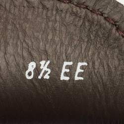 Salvatore Ferragamo Brown Leather Slip On Loafers Size 42.5