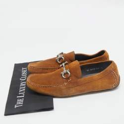 Salvatore Ferragamo Brown Suede Parigi Loafers Size 43