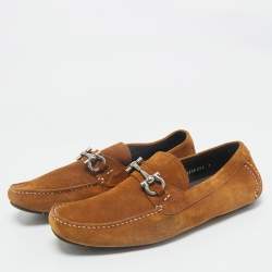 Salvatore Ferragamo Brown Suede Parigi Loafers Size 43