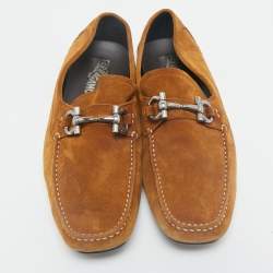 Salvatore Ferragamo Brown Suede Parigi Loafers Size 43