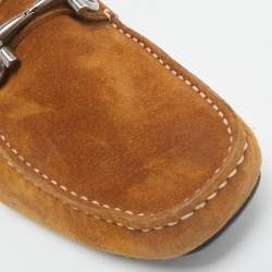 Salvatore Ferragamo Brown Suede Parigi Loafers Size 43