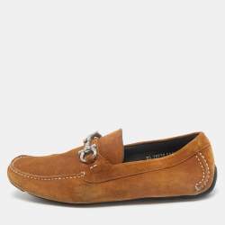 Salvatore Ferragamo Brown Suede Parigi Loafers Size 43
