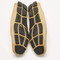 Pre Owned Salvatore Ferragamo Tan Leather Parigi Gancini Driver Loafers Size 43.5