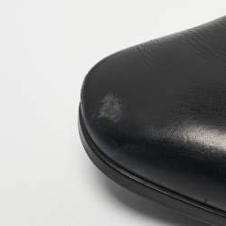 Pre Owned Salvatore Ferragamo Black Leather Lace Up Oxfords Size 43