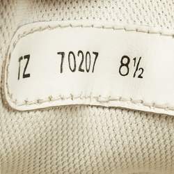 مملوكة مسبقًا Salvatore Ferragamo Cream Leather and Suede Sultan Low Top Sneakers Size 42.5