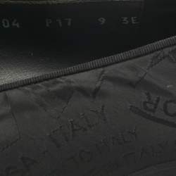 Pre Owned Salvatore Ferragamo Black Jacquard and Satin Smoking Slippers Size 43