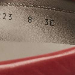 Pre Owned Salvatore Ferragamo Red Leather Sardegna Slip On Sneakers Size 42