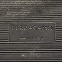 Pre Owned Salvatore Ferragamo Black Rubber Giuneva Slide Sandals Size 42