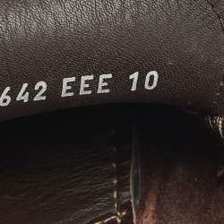 Pre Owned Salvatore Ferragamo Dark Brown Leather Gancini Loafers Size 44