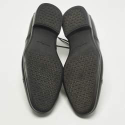 Pre Owned Salvatore Ferragamo Size 43 Black Leather Lace Up Brogues Oxford