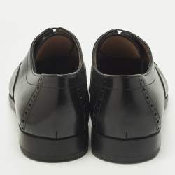 Pre Owned Salvatore Ferragamo Size 43 Black Leather Lace Up Brogues Oxford