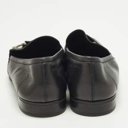 Pre Owned حذاء لوفرز سالفاتوري فيراغامو كاسبيان جلد أسود مقاس 42