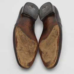 مملوكة مسبقًا Salvatore Ferragamo Gancini Size 42.5 Brown Leather Loafers