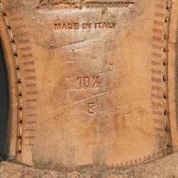 Pre Owned Salvatore Ferragamo Size 44.5 Black Leather Oxfords