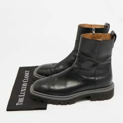 مملوكة مسبقًا Salvatore Ferragamo Size 45 Black Leather Chelsea Boots