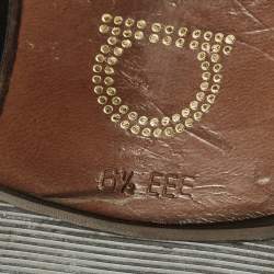 Pre Owned Salvatore Ferragamo Gancini Size 40.5 Black Leather Loafers