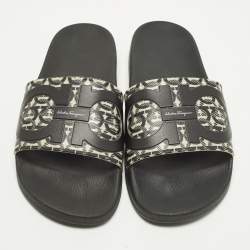 Pre Owned صندل سلايد سالفاتوري فيراغامو غانسيني مطاطي بلونين مقاس 43