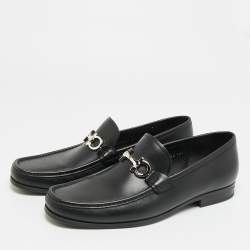 Pre Owned حذاء لوفرز سالفاتوري فيراغامو كاسبيان جلد أسود مقاس 42