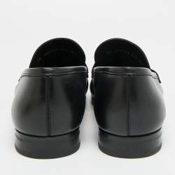 Pre Owned حذاء لوفرز سالفاتوري فيراغامو كاسبيان جلد أسود مقاس 42