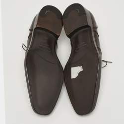 مملوكة مسبقًا حذاء سالفاتوري فيراغامو دياربي أليكانتي جلد بني مقاس 41