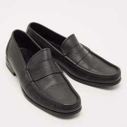 مملوكة مسبقًا Salvatore Ferragamo Dupont Size 43 Black Leather Penny Loafers