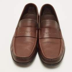 Pre Owned حذاء لوفر سالفاتوري فيراغامو ديبونت بني جلد مقاس 43