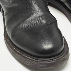 Pre Owned Salvatore Ferragamo Size 45 Black Leather Chelsea Boots