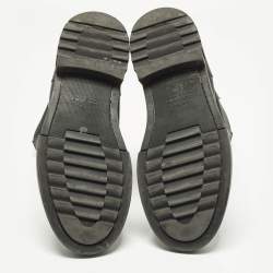 Pre Owned Salvatore Ferragamo Size 45 Black Leather Chelsea Boots