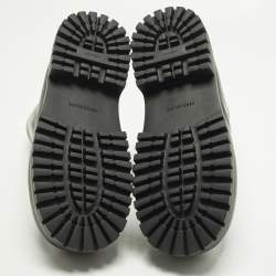 مملوكة مسبقًا Salvatore Ferragamo Size 43 Black Fede Leather Combat Boots