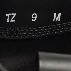 مملوكة مسبقًا Salvatore Ferragamo Size 43 Black Fede Leather Combat Boots