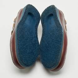 Pre Owned Salvatore Ferragamo Camp Size 41.5 Brown Leather And Suede Loafers