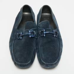 مملوكة مسبقًا حذاء لوفرز سليب أون سالفاتوري فيراغامو جلد خمري مقاس 40.5