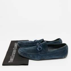 مملوكة مسبقًا حذاء لوفرز سليب أون سالفاتوري فيراغامو جلد خمري مقاس 40.5