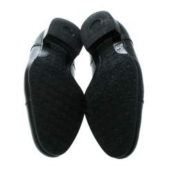 Pre Owned حذاء أكسفورد سالفاتوري فيراغامو أربطة توسكو جلد أسود مقاس 44.5