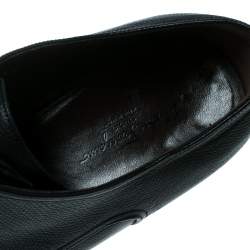 Pre Owned حذاء أكسفورد سالفاتوري فيراغامو أربطة توسكو جلد أسود مقاس 44.5