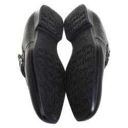 Pre Owned حذاء لوفرز سالفاتوري فيراغامو غانسيني جلد أسود مقاس 43.5