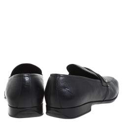 Pre Owned حذاء لوفرز سالفاتوري فيراغامو غانسيني جلد أسود مقاس 43.5