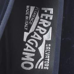 Pre Owned حذاء لوفرز سالفاتوري فيراغامو "لورد 2" مزين بهورسبيت قطيفة أزرق مقاس 43.5