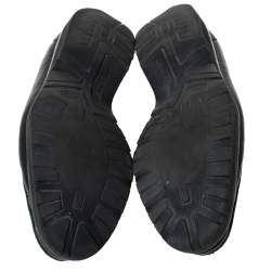 Salvatore Ferragamo Black Leather Horsebit Slip On Loafers Size 43