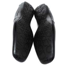 Salvatore Ferragamo Black Leather Gancini Bit Loafers Size 42.5