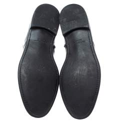 Pre Owned Salvatore Ferragamo Black Leather Ankle Boots Size 44