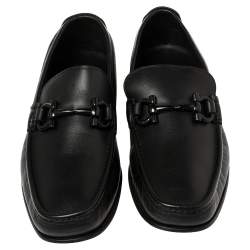 Salvatore Ferragamo Black Leather Parigi Loafers Size 40