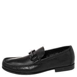 Salvatore Ferragamo Black Leather Parigi Loafers Size 40