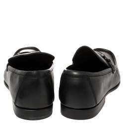 Salvatore Ferragamo Black Leather Parigi Loafers Size 40